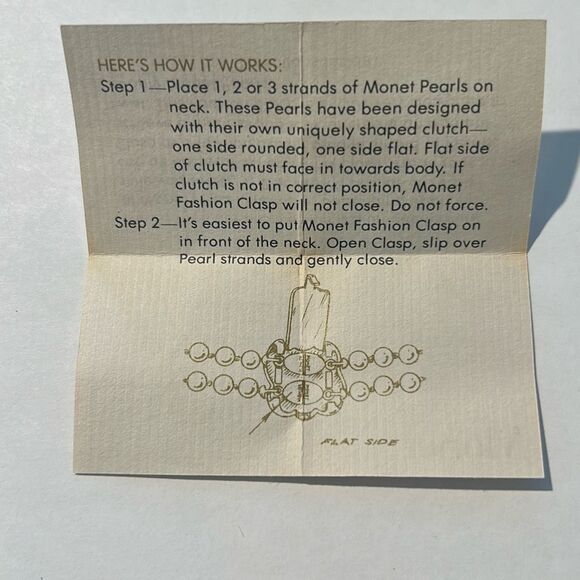 MONET Vintage Pearl Clasp - Picture 4 of 7